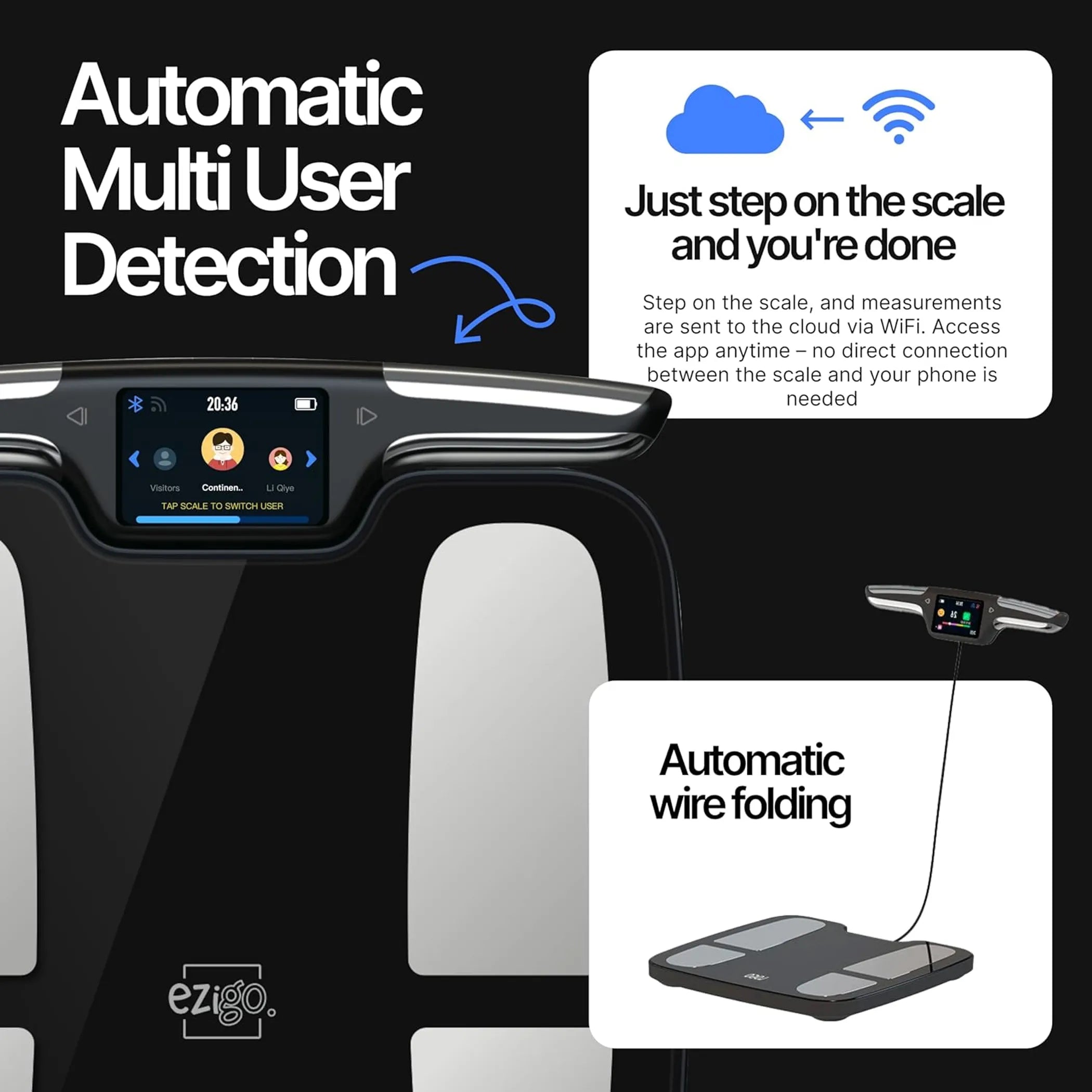 Professional 56 Metrics Smart Body Composition Scale with WiFi