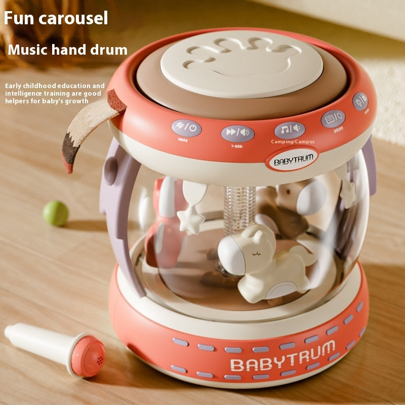Children's Carousel Park Hand Drum Toy Early Childhood Education