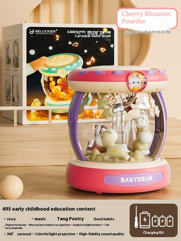 Children's Carousel Park Hand Drum Toy Early Childhood Education