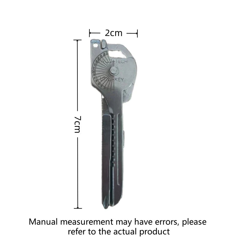 8-in-1 Multi-Tool Keychain for Camping & Survival | Folding Screwdriver, Bottle Opener | Compact Outdoor Utility Pliers with Key