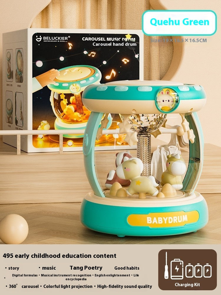 Children's Carousel Park Hand Drum Toy Early Childhood Education