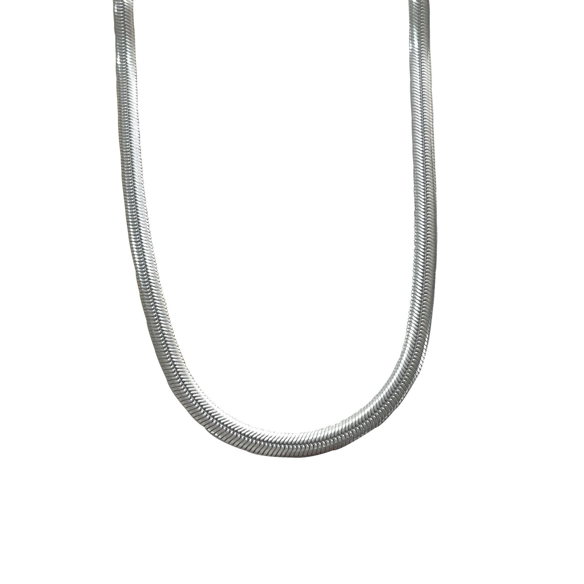 Stainless Steel Flat Snake Chain Necklace For Women