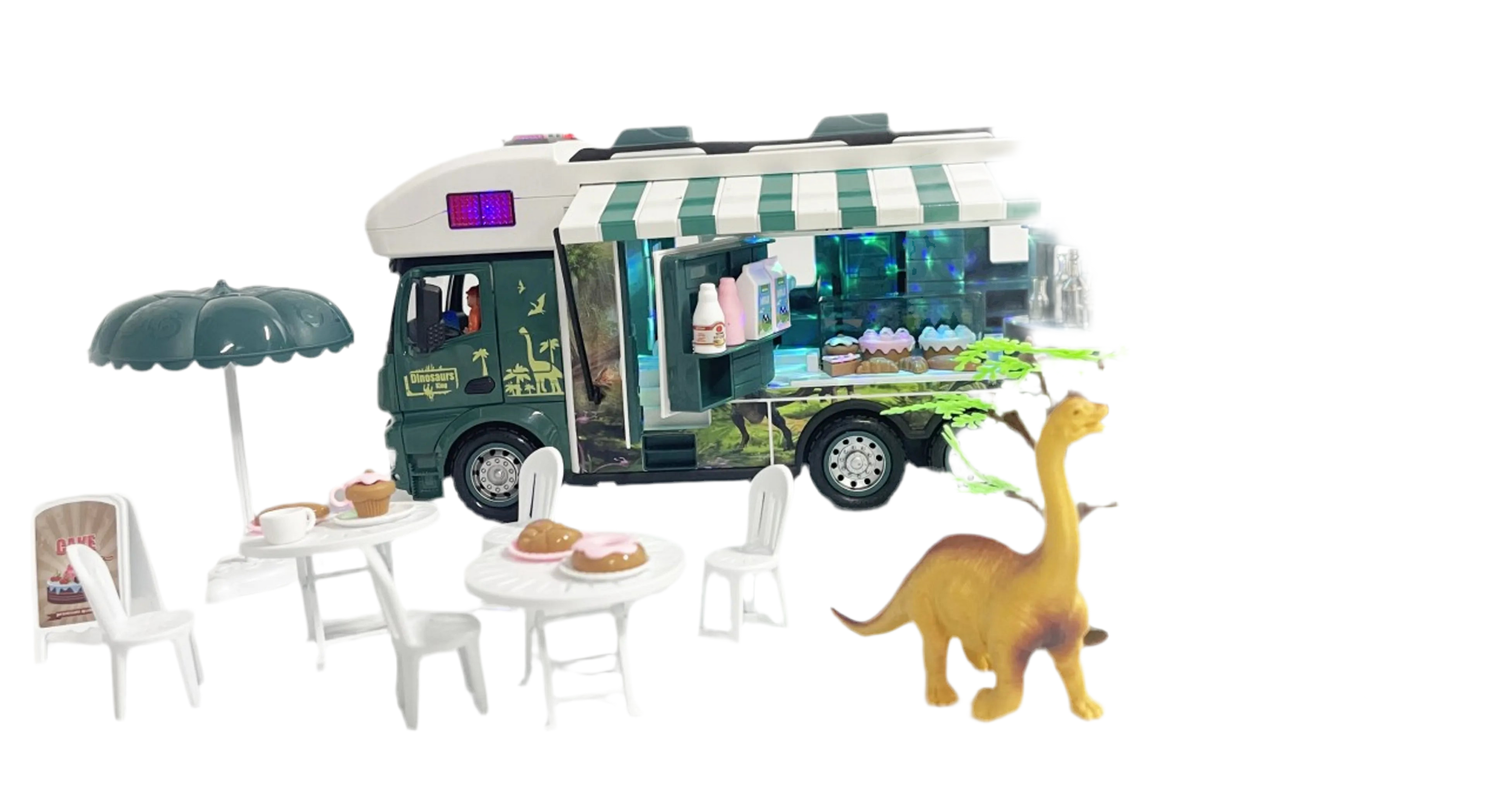 2.4G Jurassic Rv With Lights, Sound And Dinosaurs