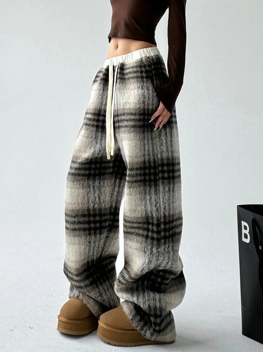 Women's Casual Retro Oversize Demi-Season Trousers