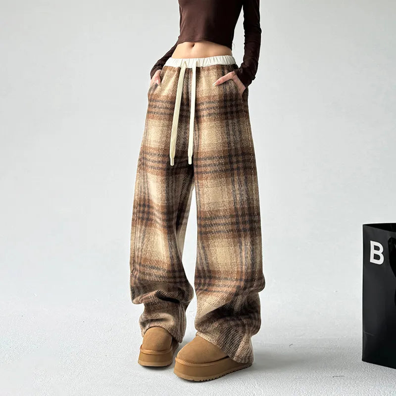 Women's Casual Retro Oversize Demi-Season Trousers